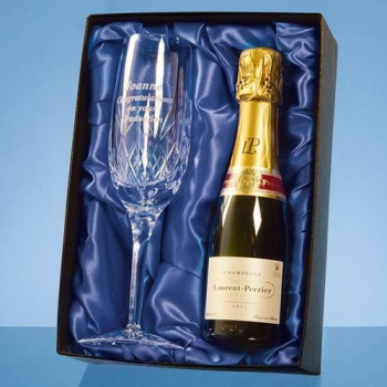 Blenheim Crystal Panel Champagne Flute & Champagne Set