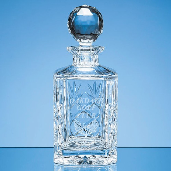 Blenheim Lead Crystal Square Spirit Decanter