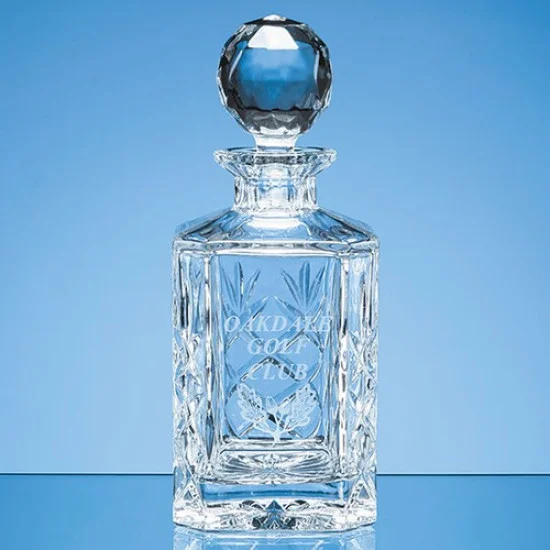 Blenheim Lead Crystal Square Spirit Decanter