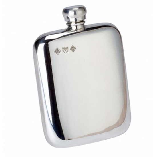Victorian Pewter Hip Flask